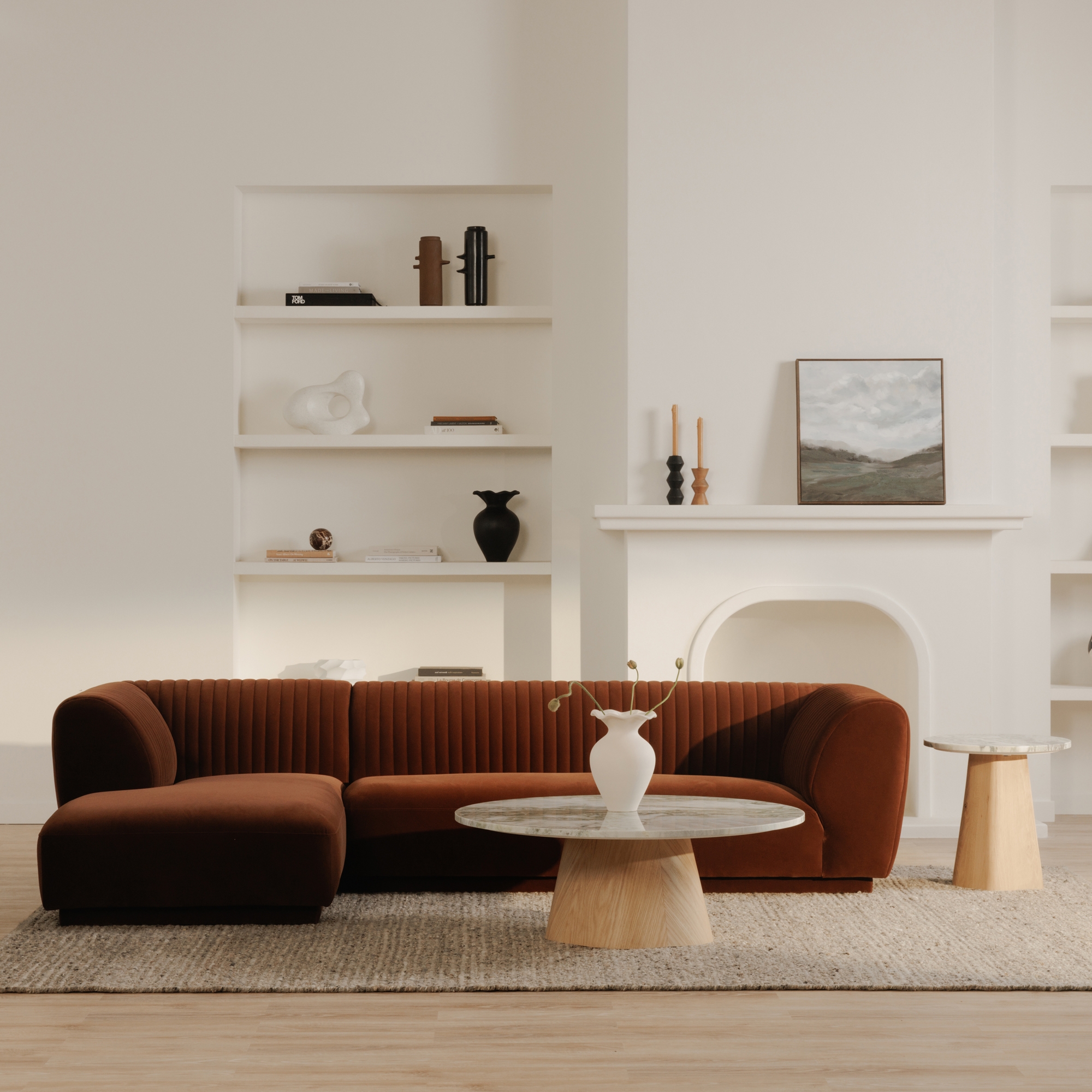 Zandro Left Sectional Warm Brown - Image 6