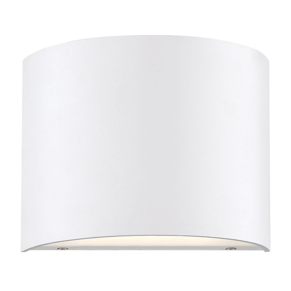 curved metal LED sconce 7", White - Image 0