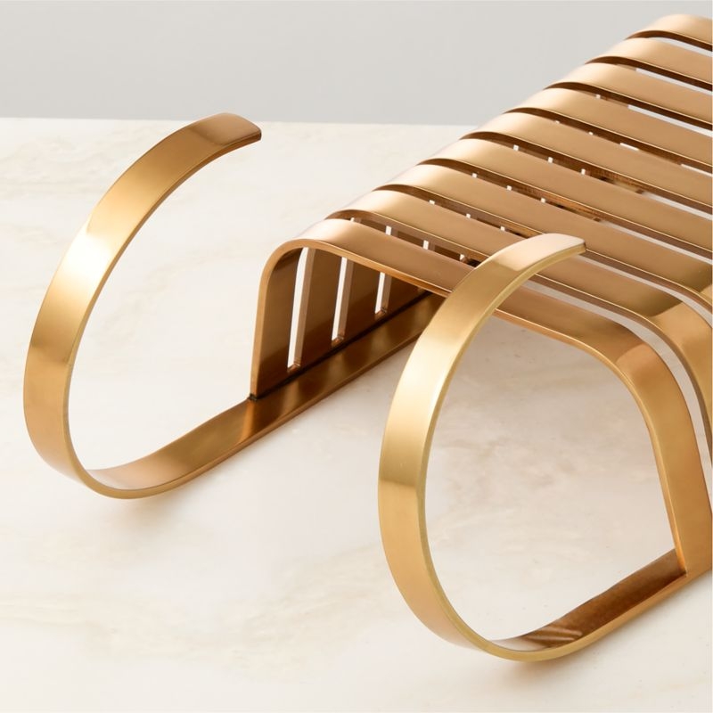 Aged Brass Sleigh Card Holder - Image 2