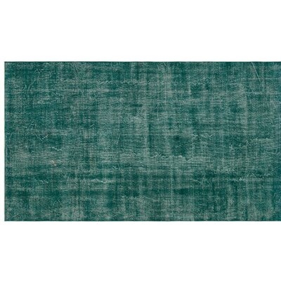 One-of-a-Kind Rindge Hand-Knotted 1960s Turkish Green 5'11" x 10'2" Area Rug - Image 0