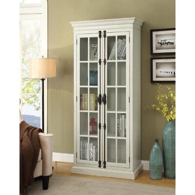 2-Door Tall Cabinet Antique White - Image 0