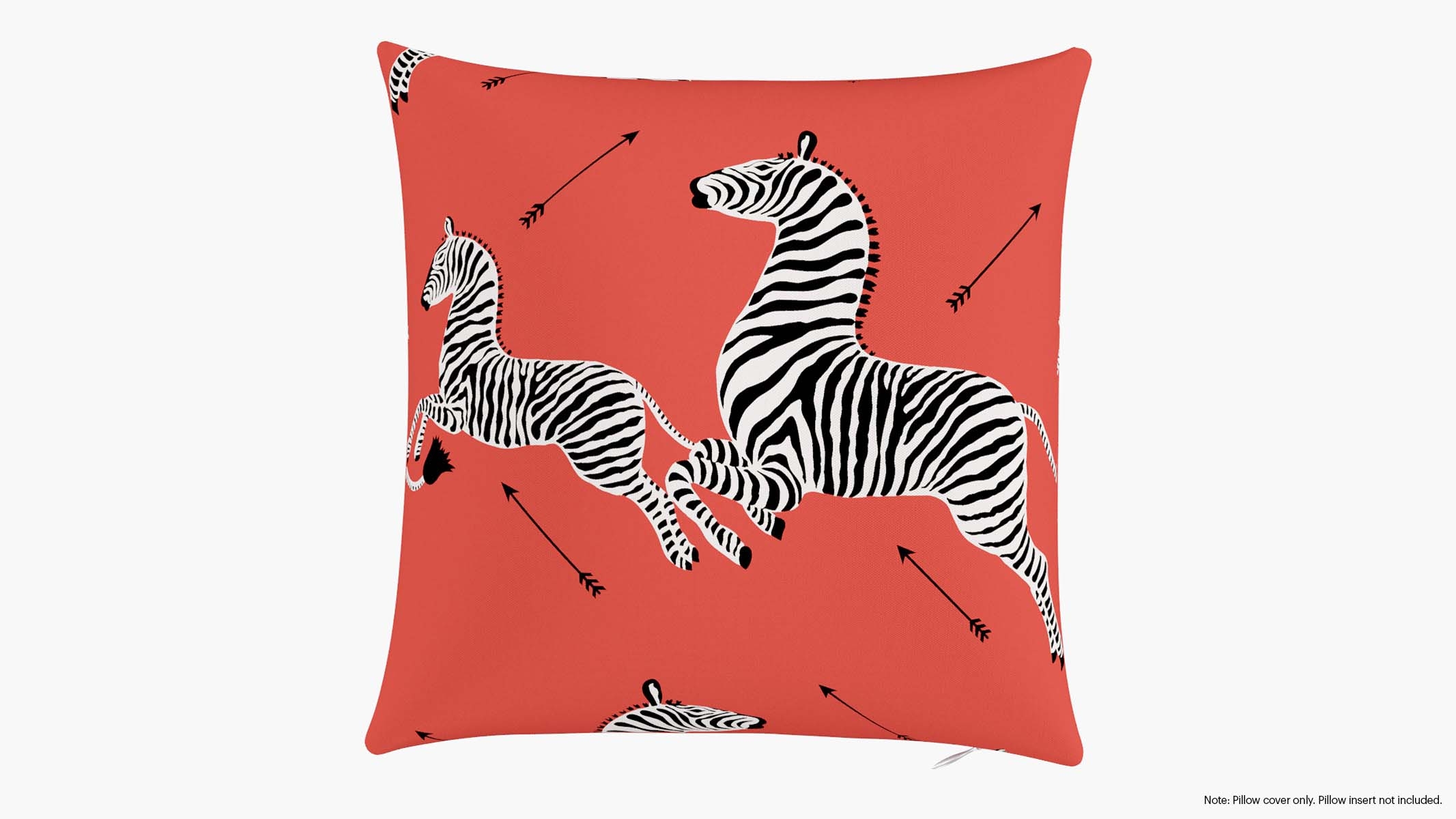 Throw Pillow Cover 16", Coral Zebra, 16" x 16" - Image 0