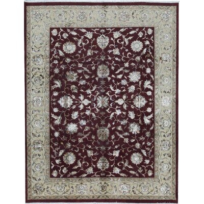 One-of-a-Kind Hand-Knotted Red/Beige 9'11" x 11'10" Area Rug - Image 0