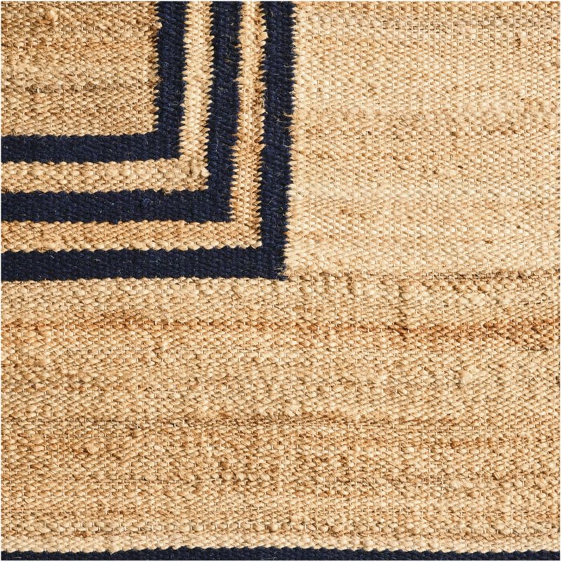 Lagos Jute and Wool Blend Blue Handwoven Area Rug 12'x15' - Image 2