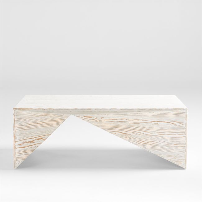 Nord Rectangular Whitewash Wood Coffee Table - Image 0