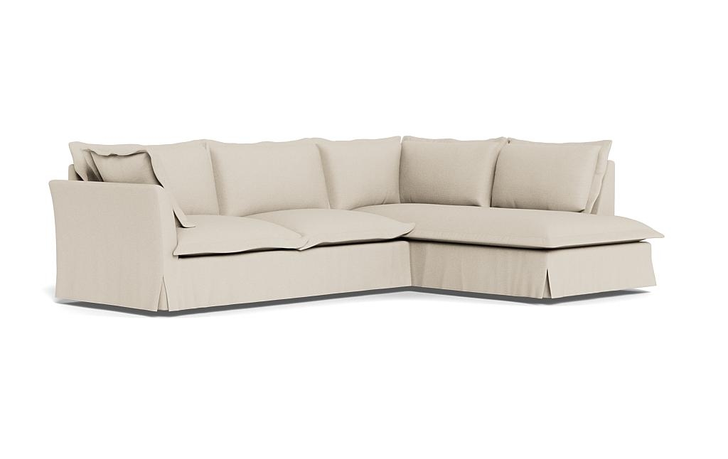 Skylar Slipcovered 3-Seat Right Bumper Sectional - Image 1