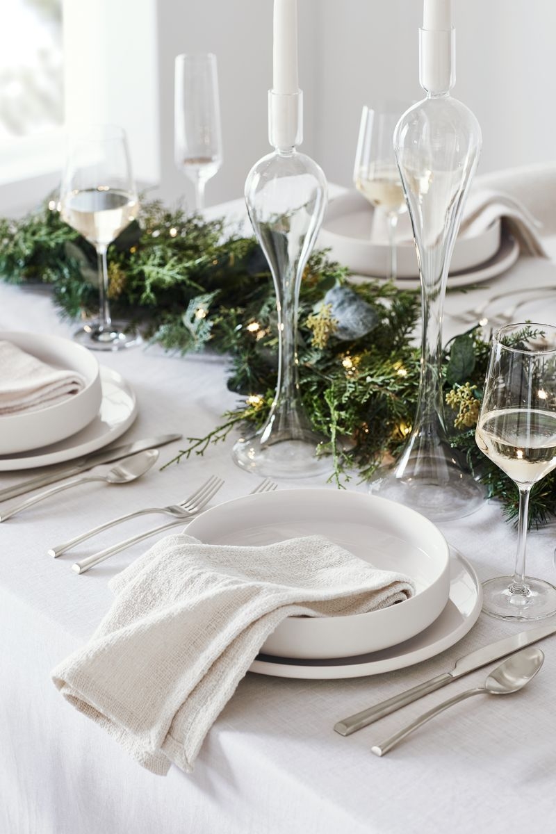 Tour White Porcelain Dinner Plates, Set of 8 - Image 4