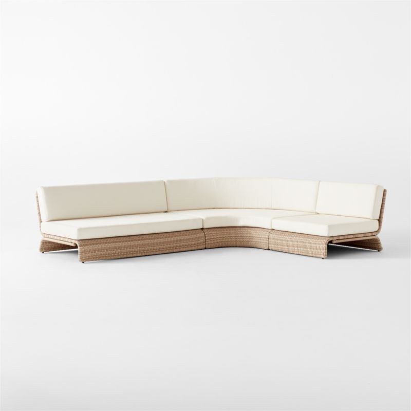 Foss Woven 3-Piece Outdoor Patio Sectional Sofa - Image 0