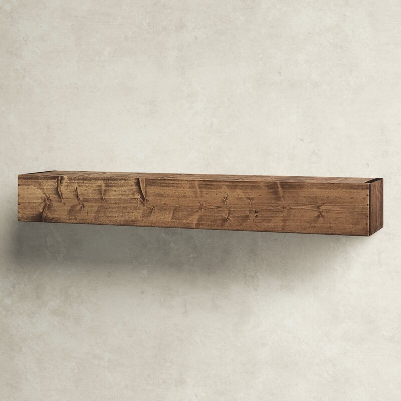 Ascension Solid Wood Brown Floating Shelf, 38" - Image 6