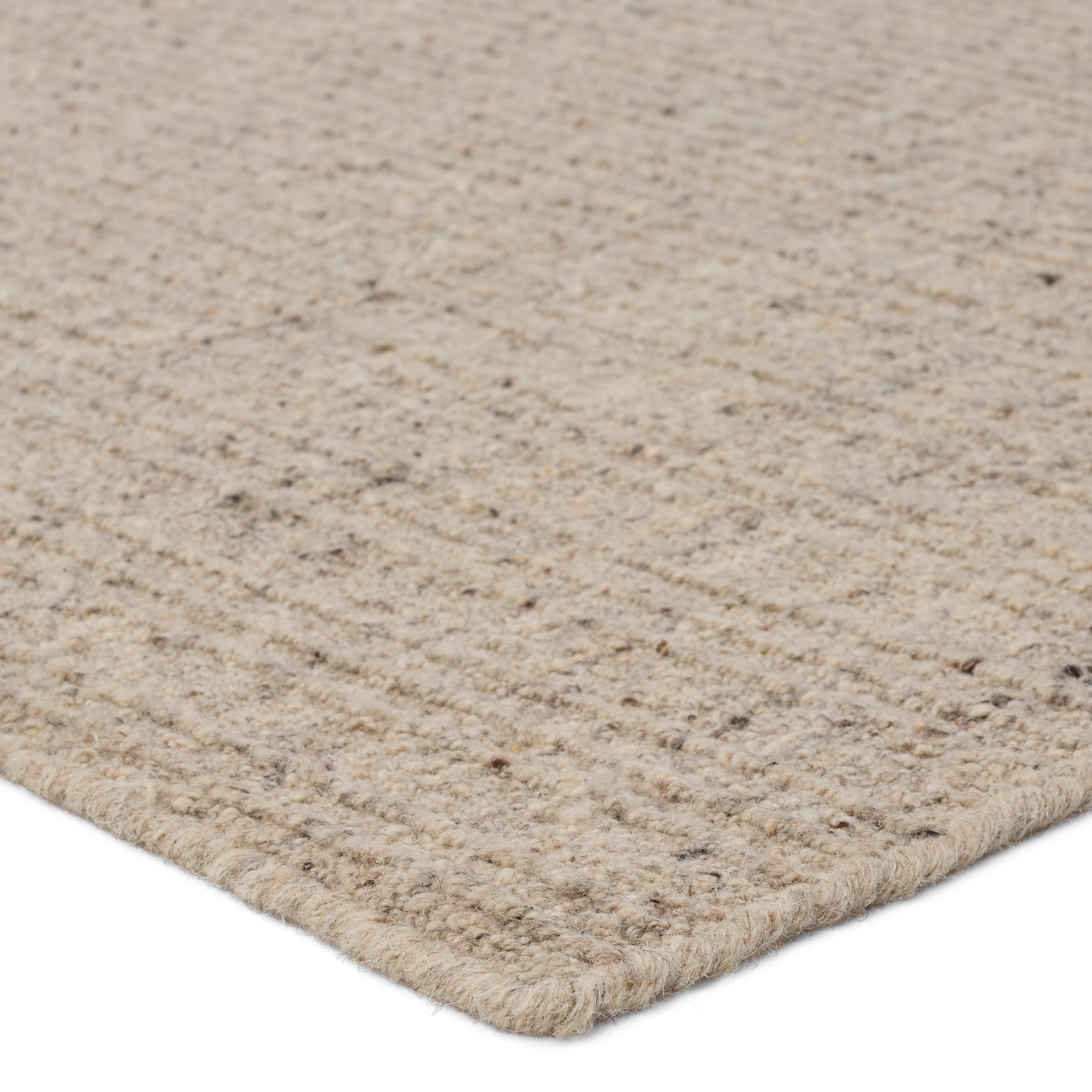 Vidalia Handmade Striped Gray/ Cream Area Rug (9'X12') - Image 1