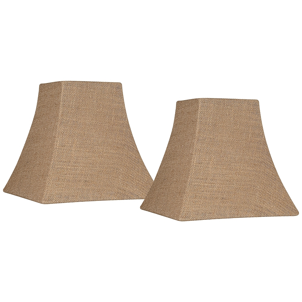 Natural Set of 2 Square Shades 5.25/5.25x10x10x9.5 (Spider) - Image 0