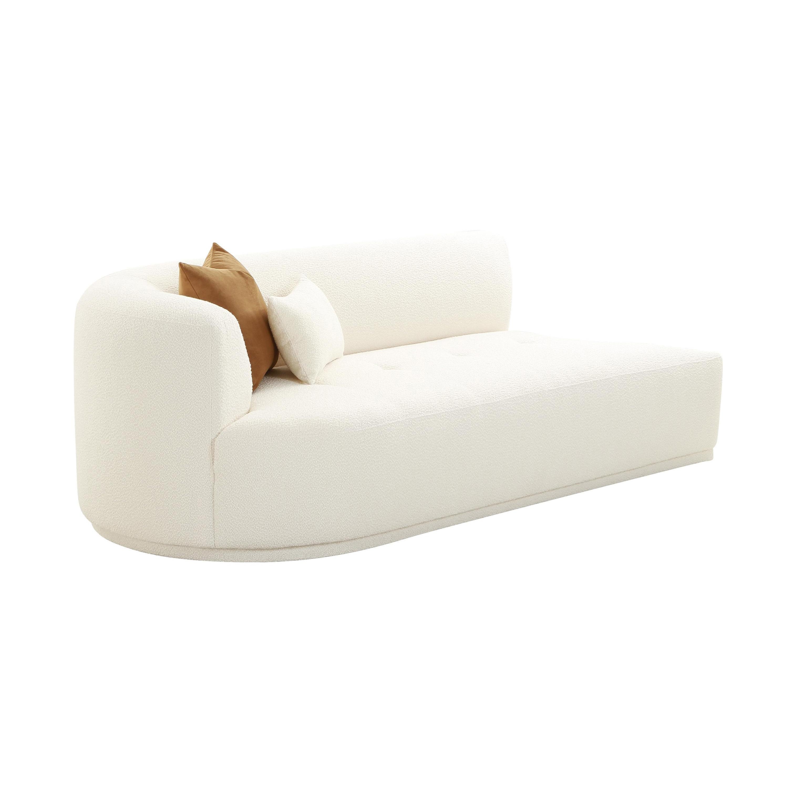 Fickle Cream Boucle Modular LAF Loveseat - Image 0
