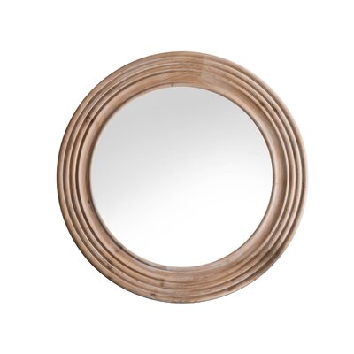 Natural Ringed Round Wall Mirror - Image 0