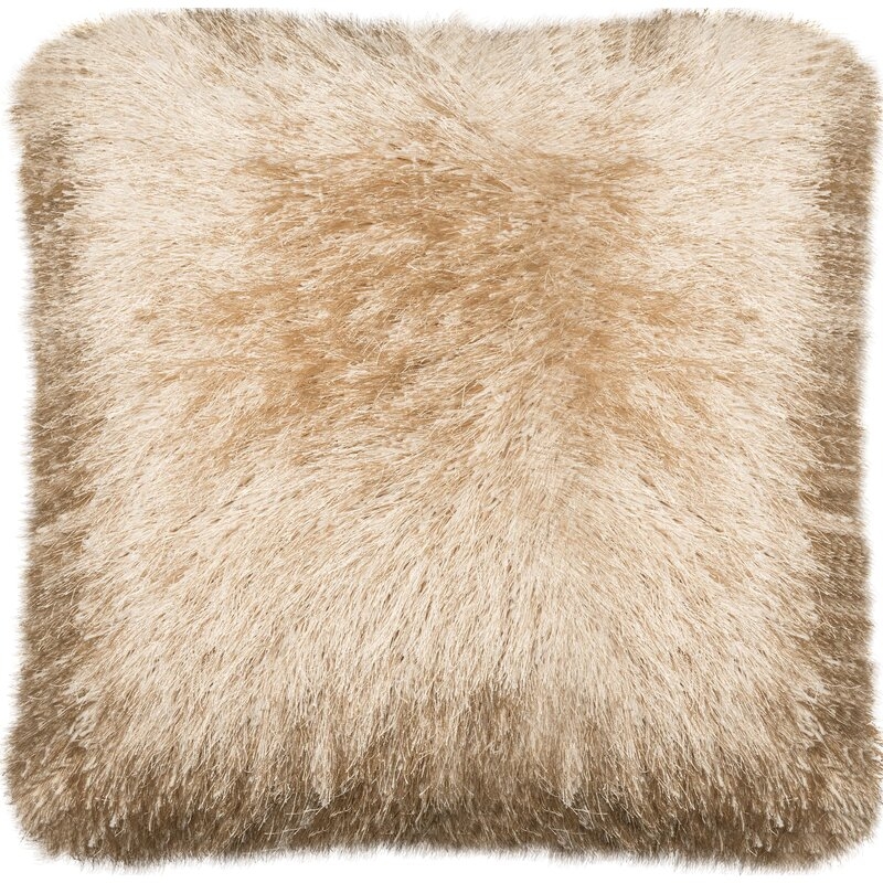 Feather 22" Throw Pillow Color: Gold - Image 0