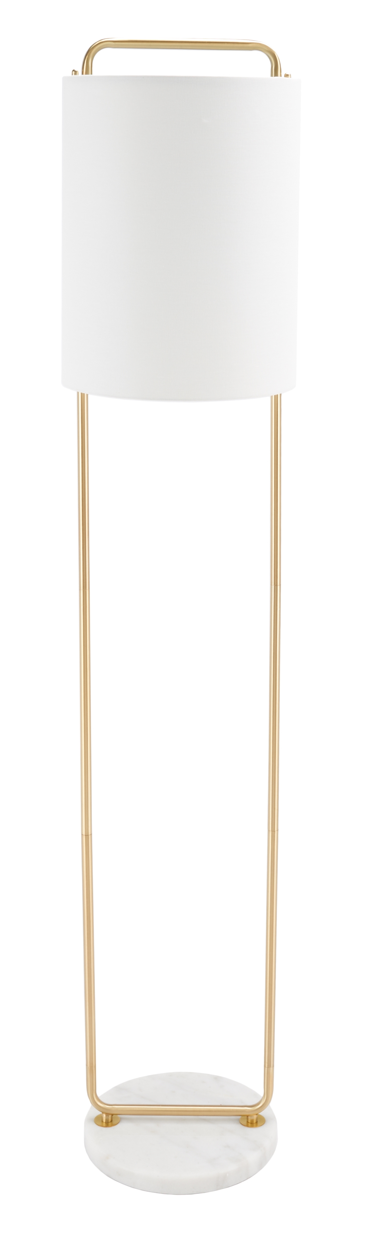 Giulia 63" Floor Lamp - Gold/White Marble - Image 0