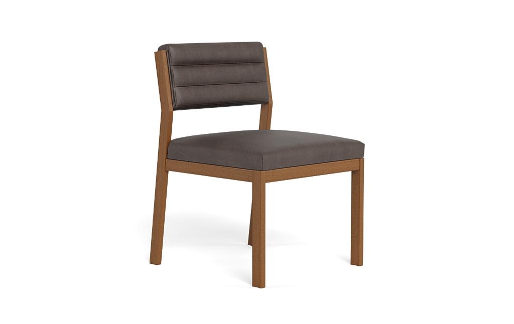 Nora Leather Upholstered Armless Chair - Image 1