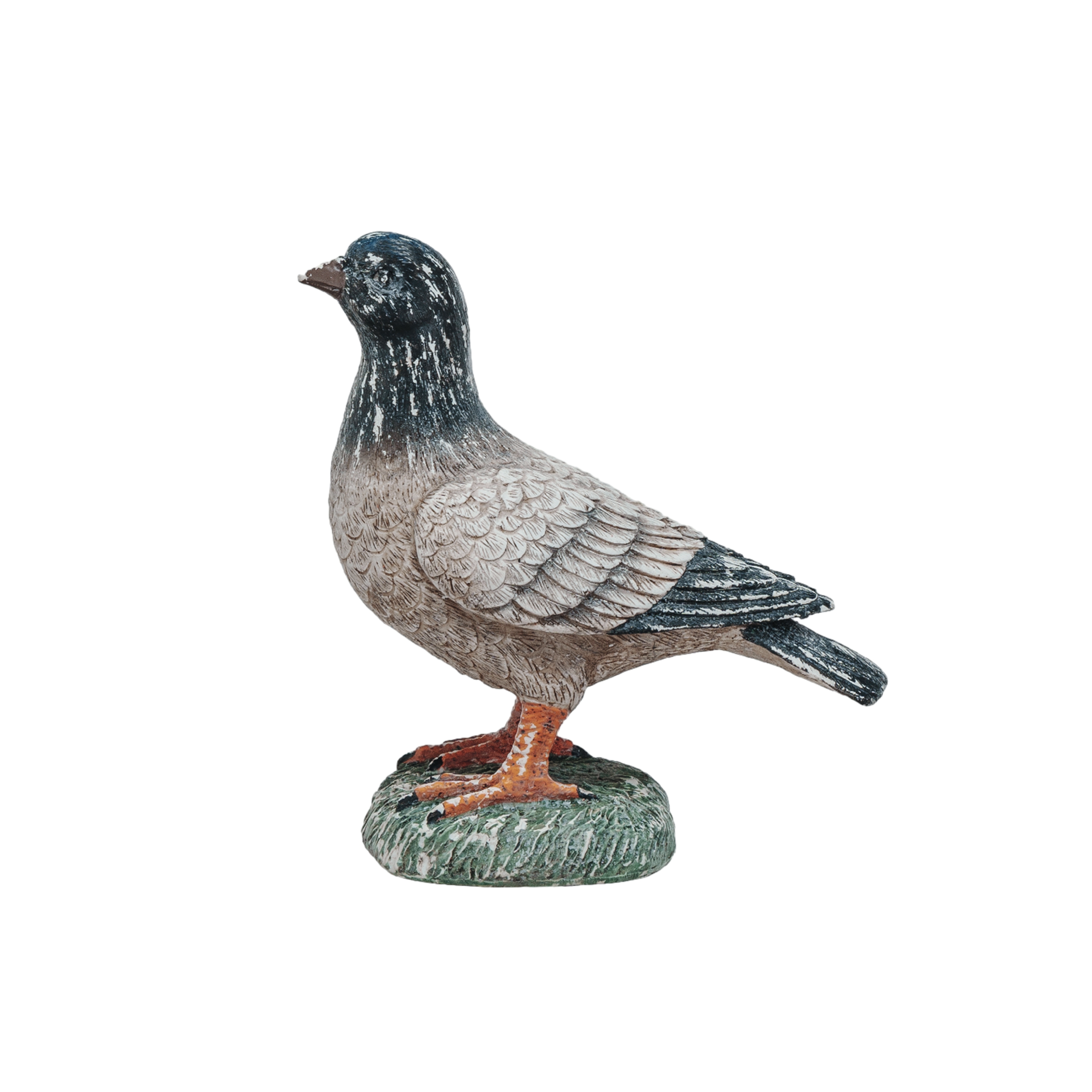 Compact Pastoral Perch Resin Pigeon, Multicolor - Image 0
