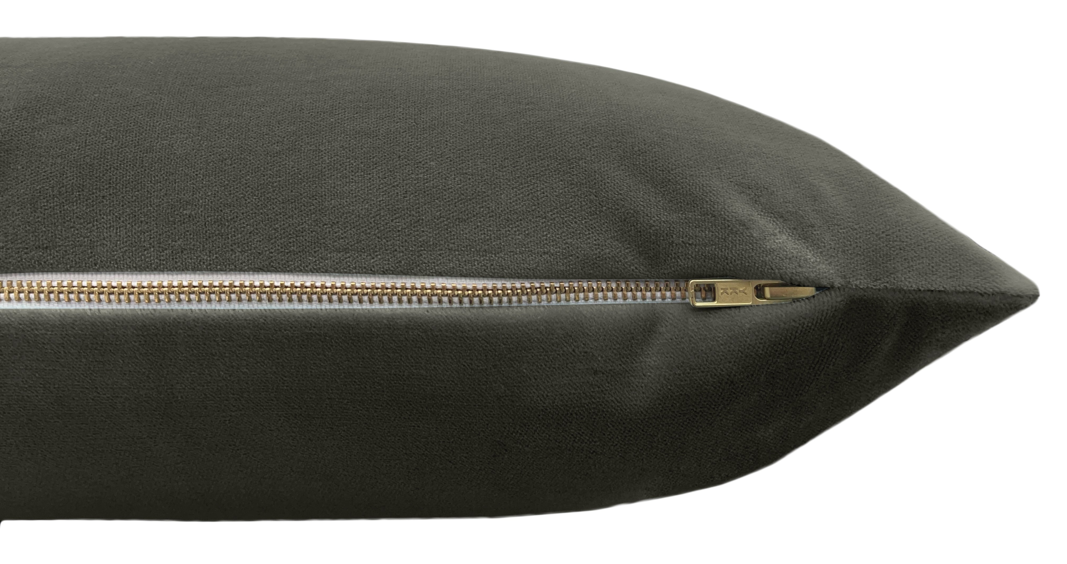 THE XL LUMBAR :: SOCIETY VELVET // CHARCOAL - 14" X 48" - Image 1