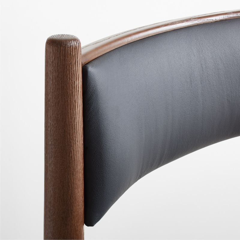 Petrie Barley Ash Black Leather Counter Stool - Image 5