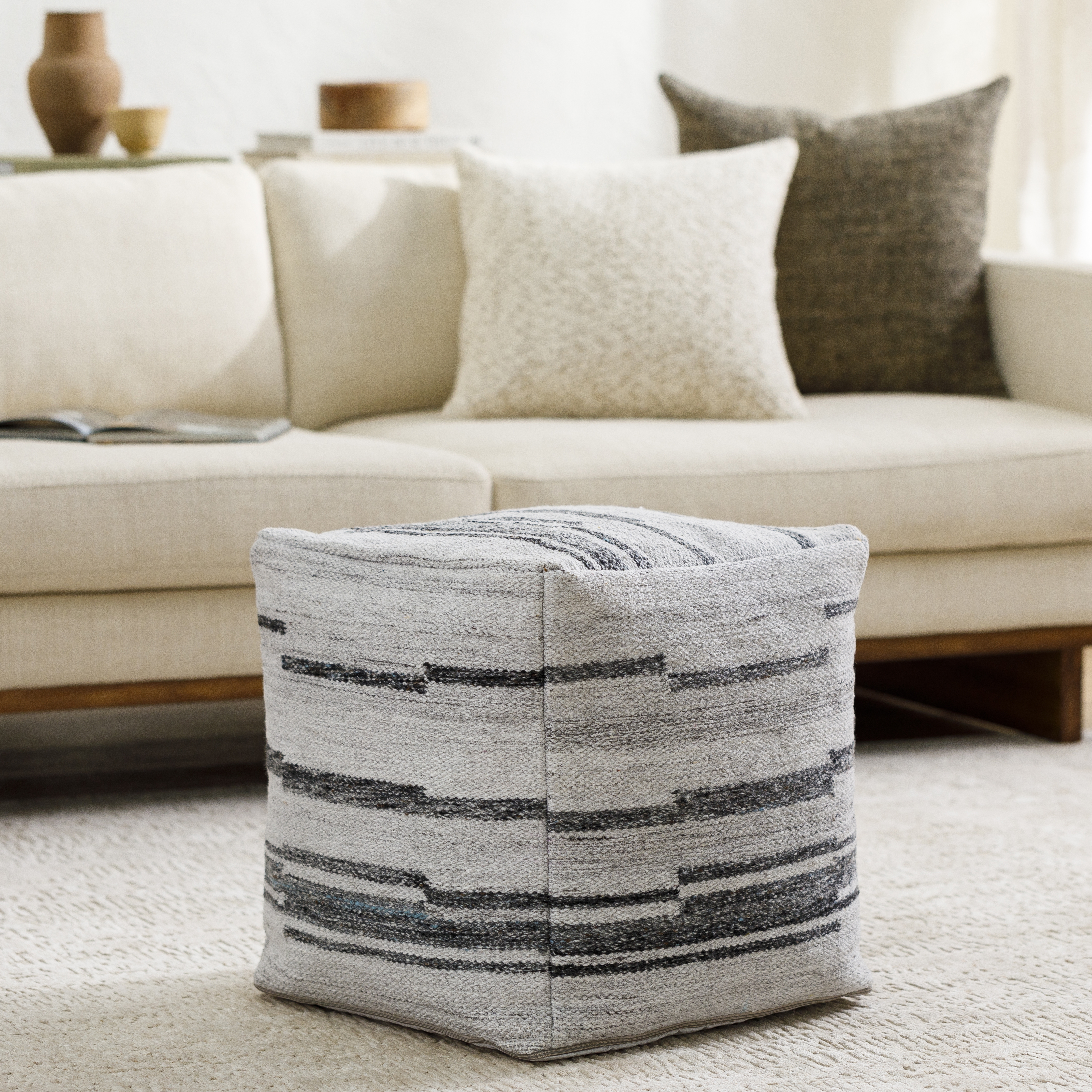 Guinea Woven Pouf - Image 1
