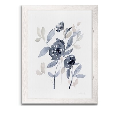 'Peonies In Gray I' - Picture Frame Print on Glass - Image 0
