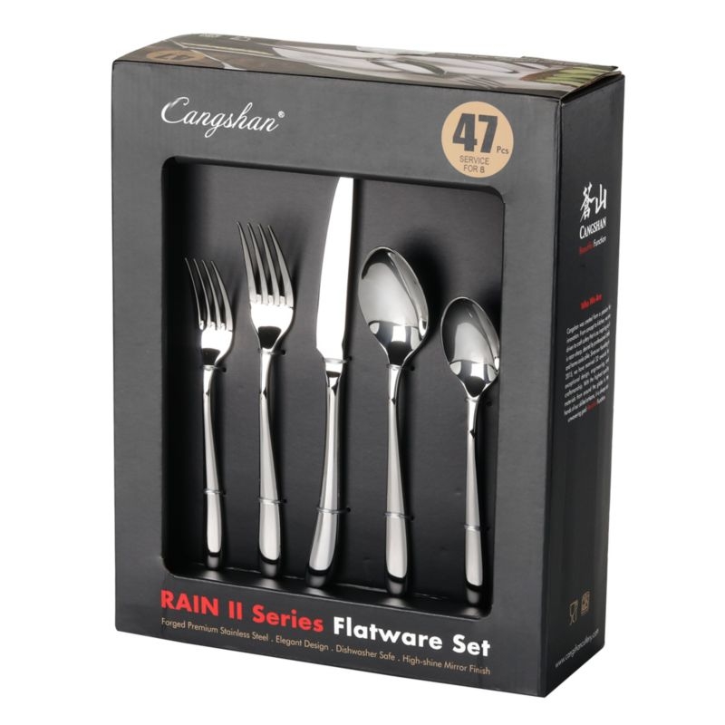 Cangshan RAIN II 47-Piece Flatware and Serveware Set - Image 1