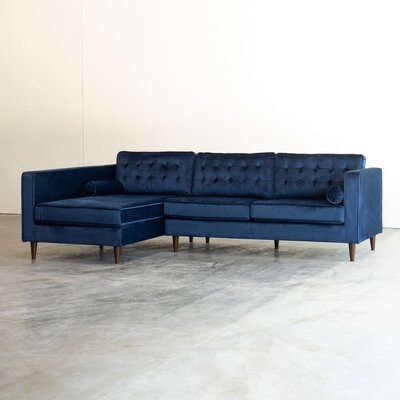 Masten 102" Wide Velvet Sofa & Chaise - Image 0