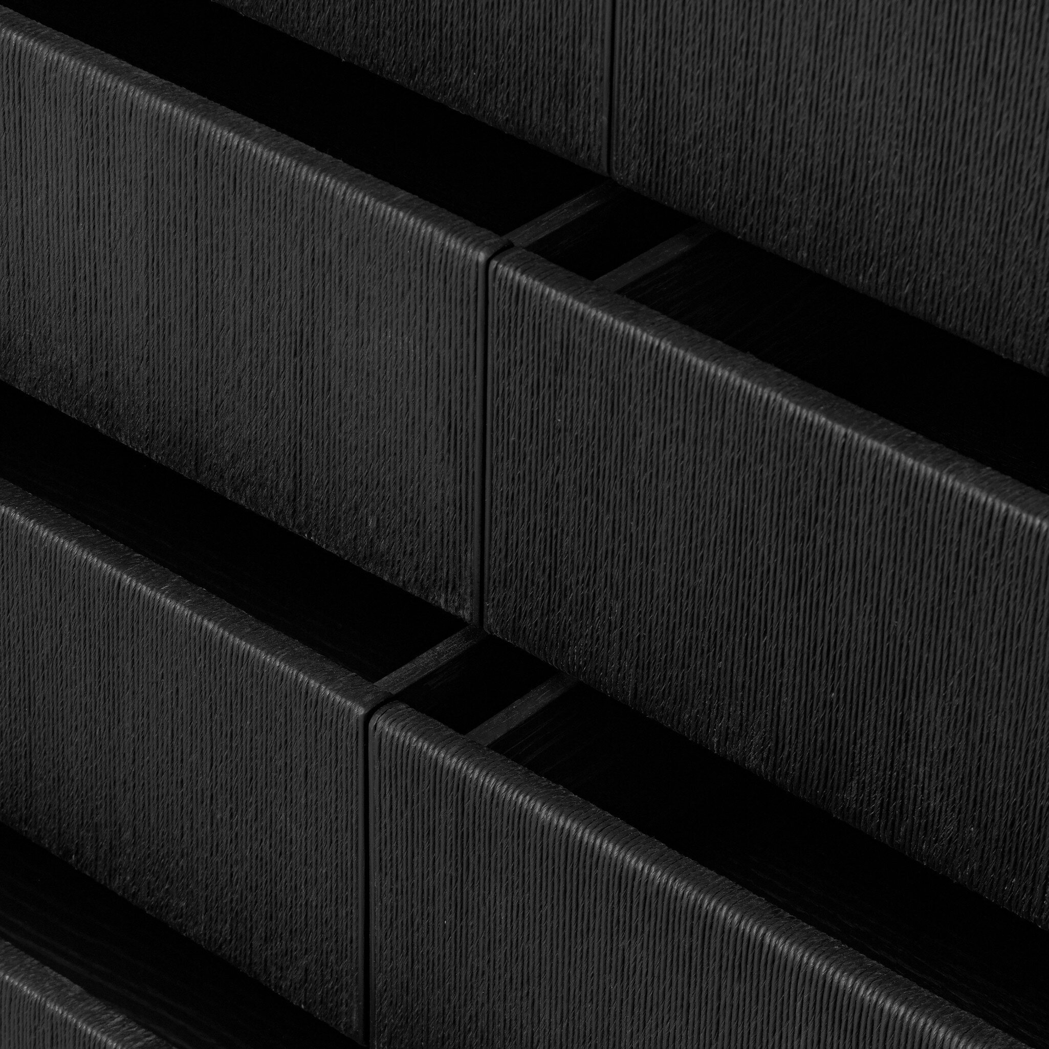 Rosenell 8 Drawer Dresser - Black Paper Cord - Image 13