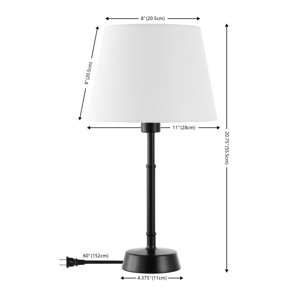 Nysa 20.75 Inch Table Lamp - Black - Safavieh - Image 4