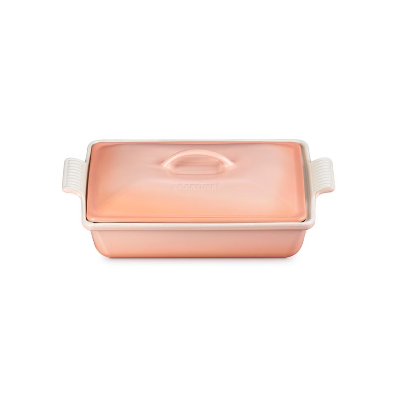 Le Creuset ® Heritage Peche Rectangular Casserole Dish with Lid - Image 4