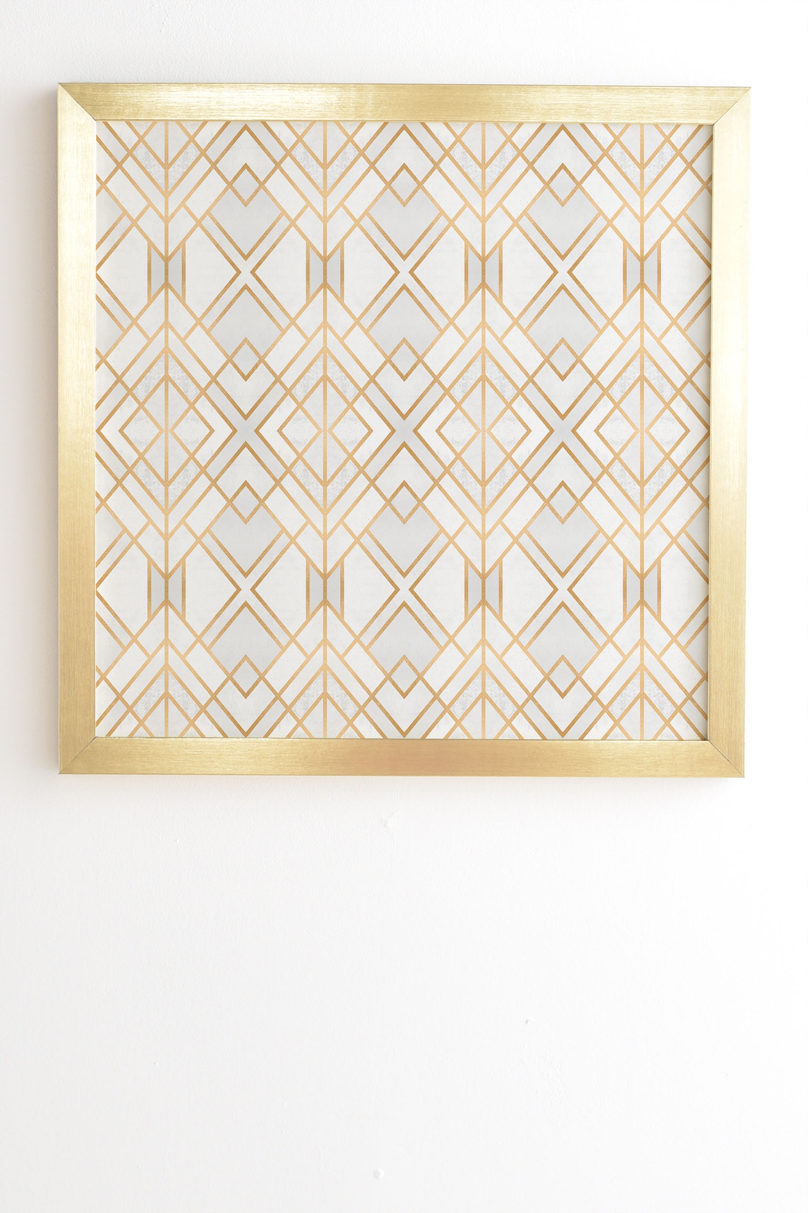Golden Geo 2 by Elisabeth Fredriksson - Framed Wall Art Basic Gold 8" x 9.5" - Image 1