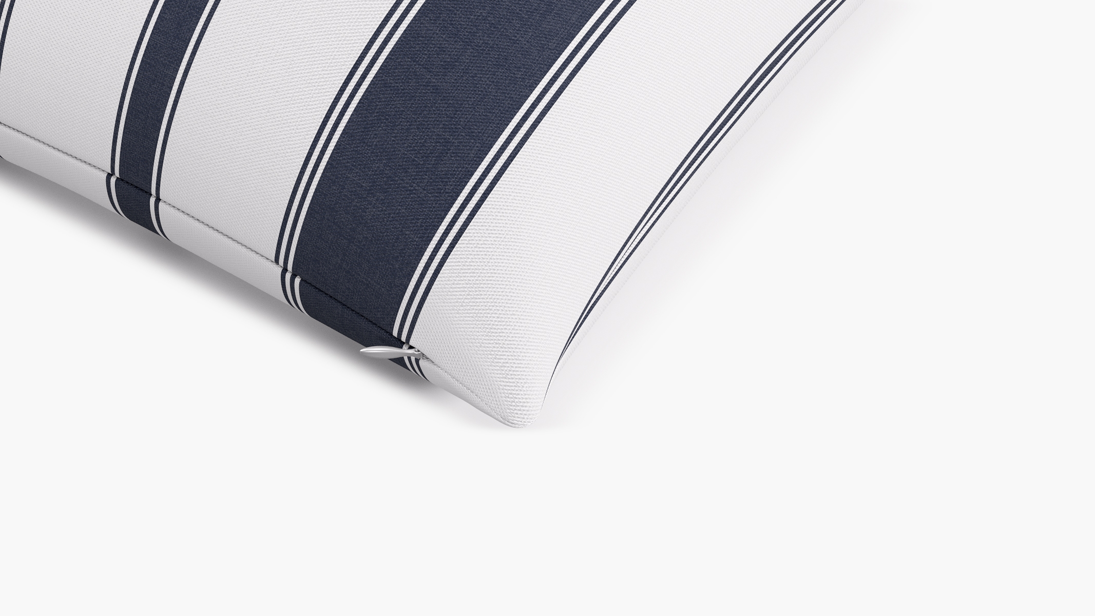 Throw Pillow 20", Navy Clarence Stripe, 20" x 20" - Image 1