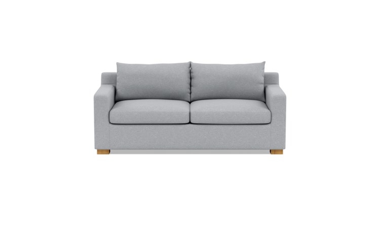 Sloan Sleeper Sleeper Sofa with Grey Gris Fabric, double down blend cushions, and Natural Oak legs - Image 0
