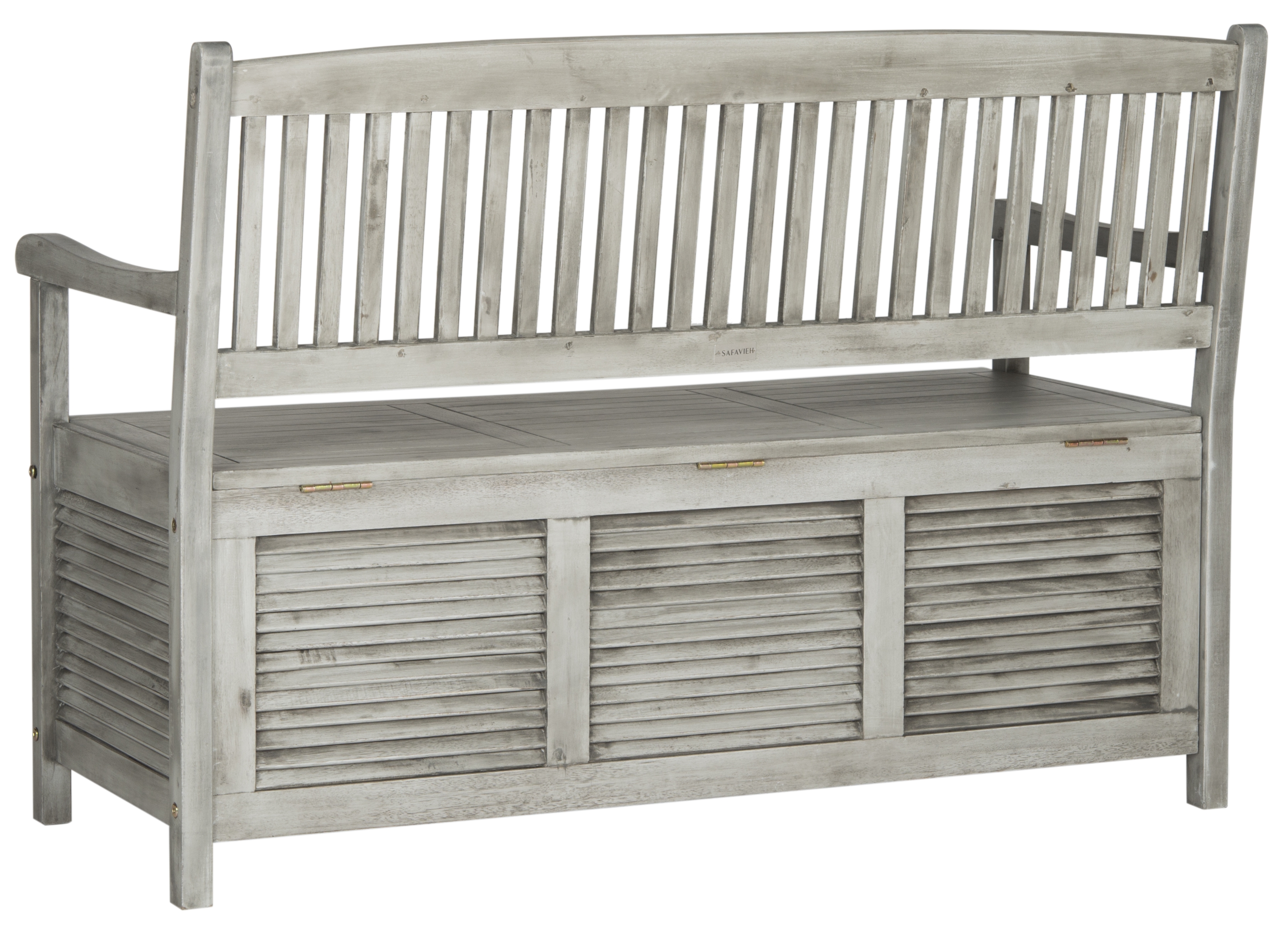 Brisbane Storage Bench - Grey - Safavieh - Image 2