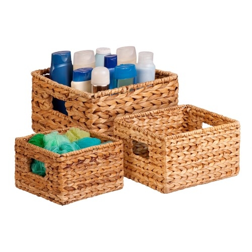 Three Woven Nesting Storage Basket Set - Image 0