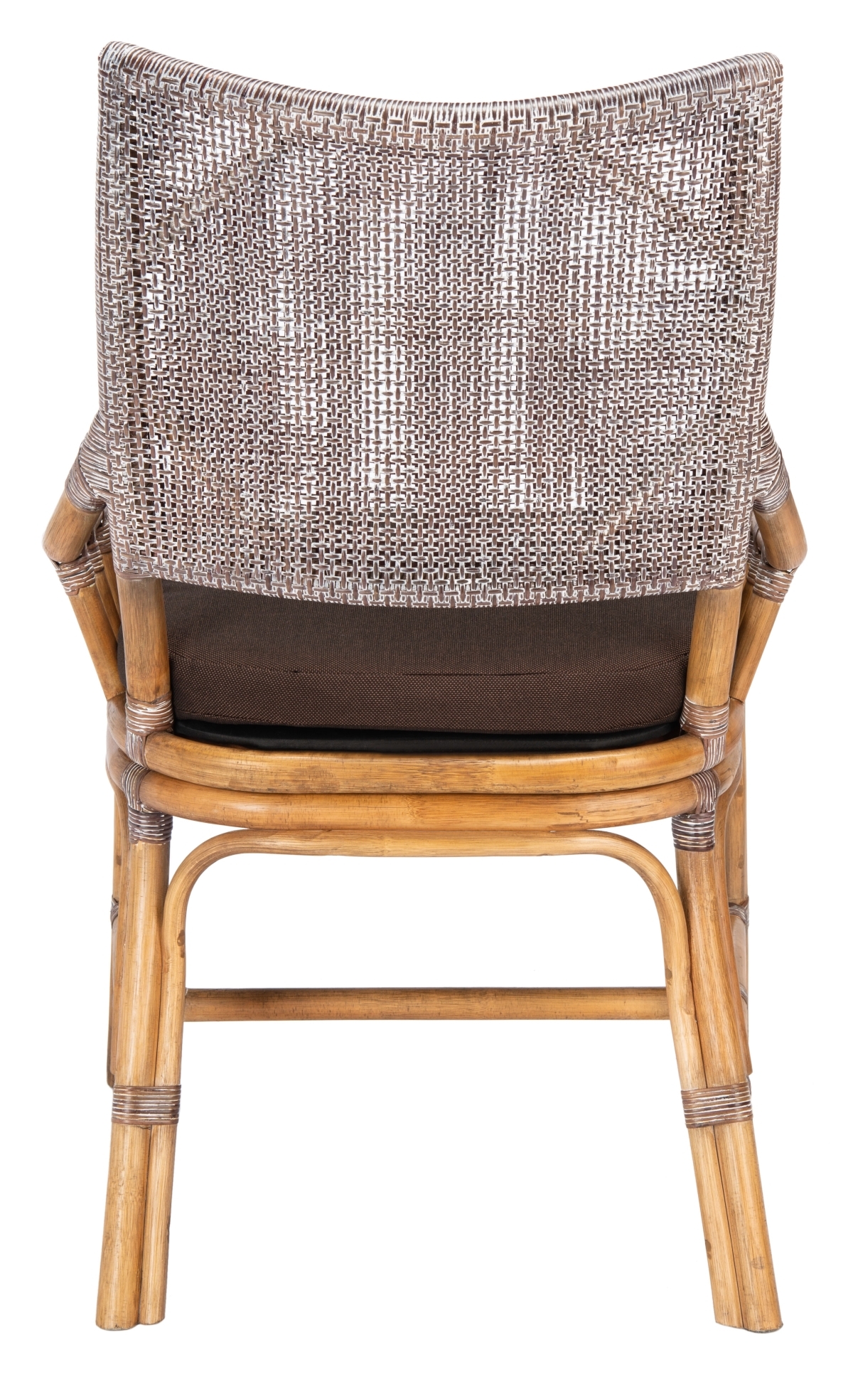 Donatella Chair - Brown White Wash / Dark Brown - Safavieh - Image 7