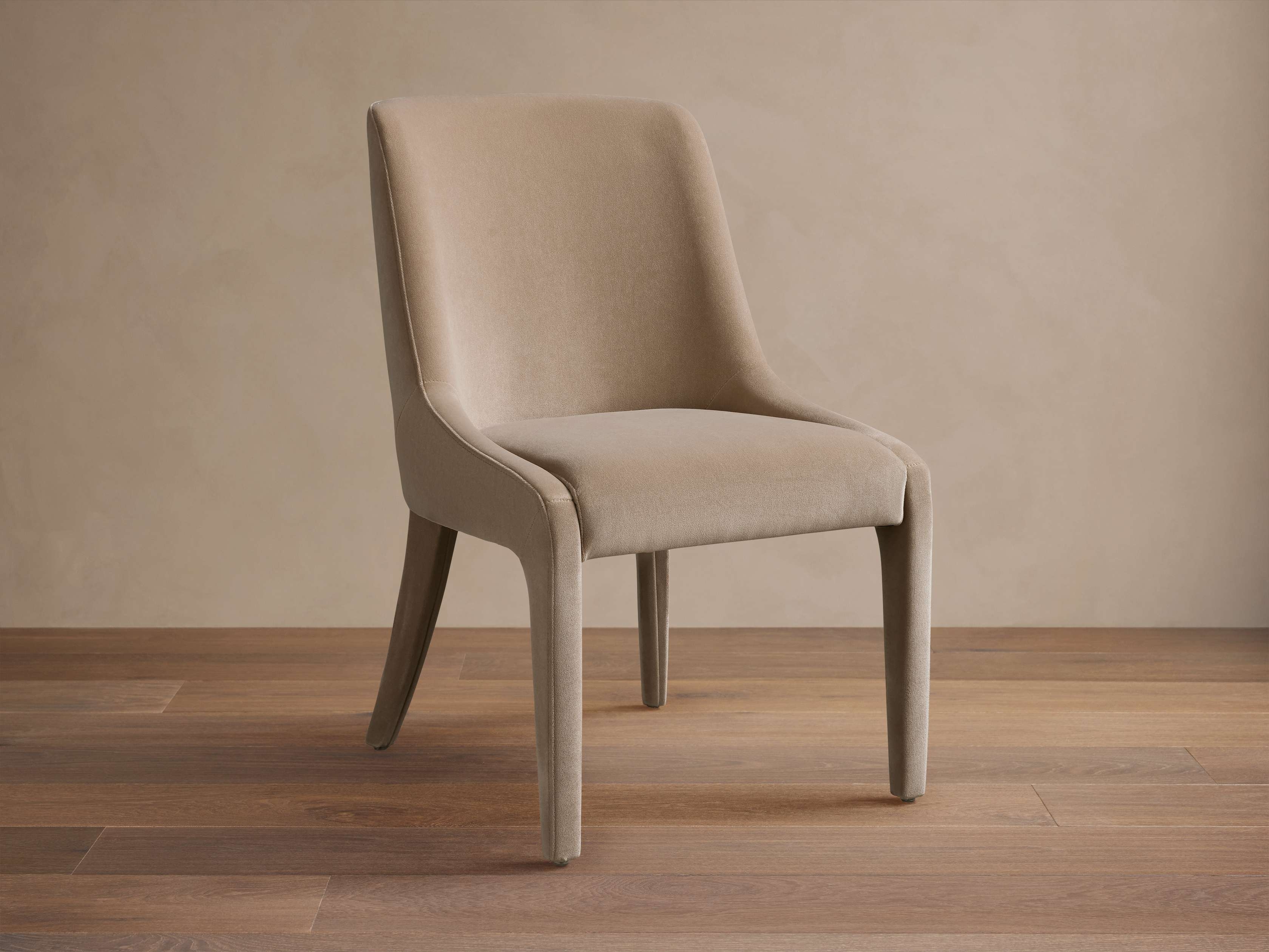 Burns Dining Chair in Upholstered Natural  Banks Linen - Image 0