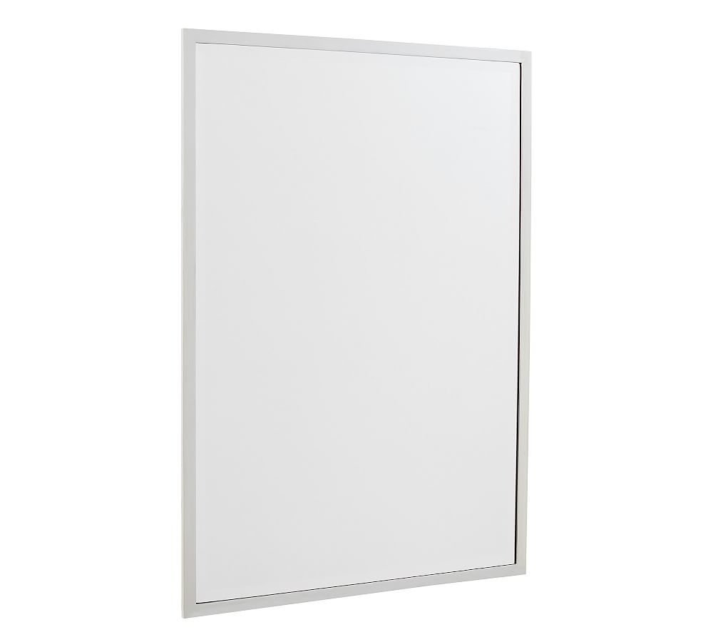 Layne Rectangular Wall Mirror, Nickel - 30" x 42" - Image 0