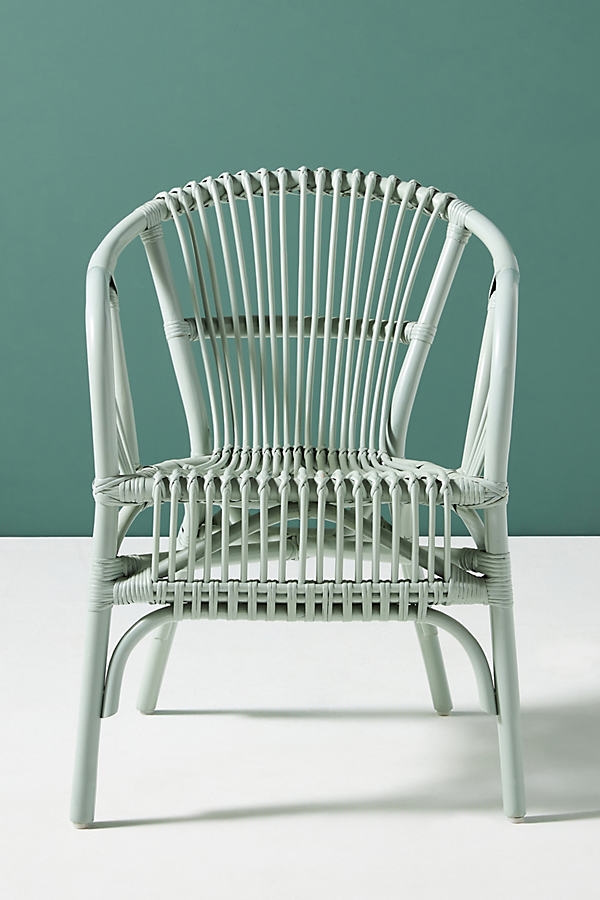 Pari Rattan Chair By Anthropologie in Green - Image 0