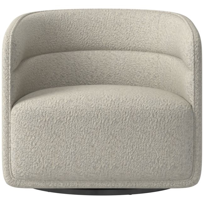 Sai Swivel Chair Faux Sheepskin Natural - Image 0