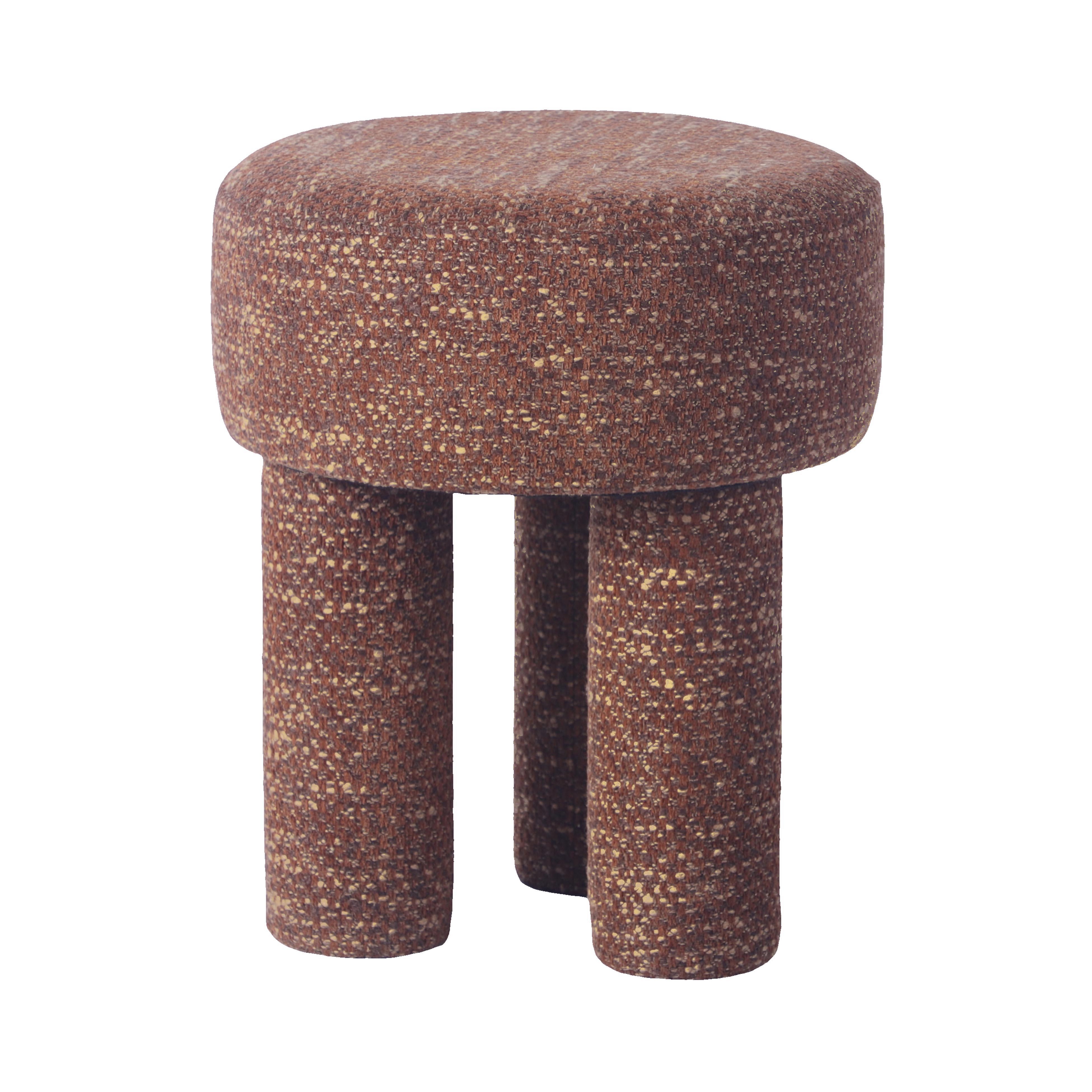Claire Sedona Brown Knubby Stool - Image 3