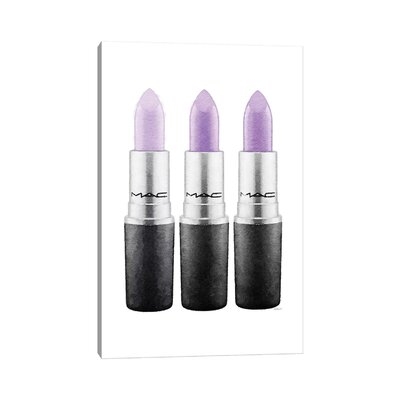 Lipstick III Lilac by Amanda Greenwood - Wrapped Canvas Painting Print - Image 0