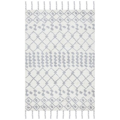 Powell Hand-Tufted Wool Ivory/Silver Area Rug - Image 0