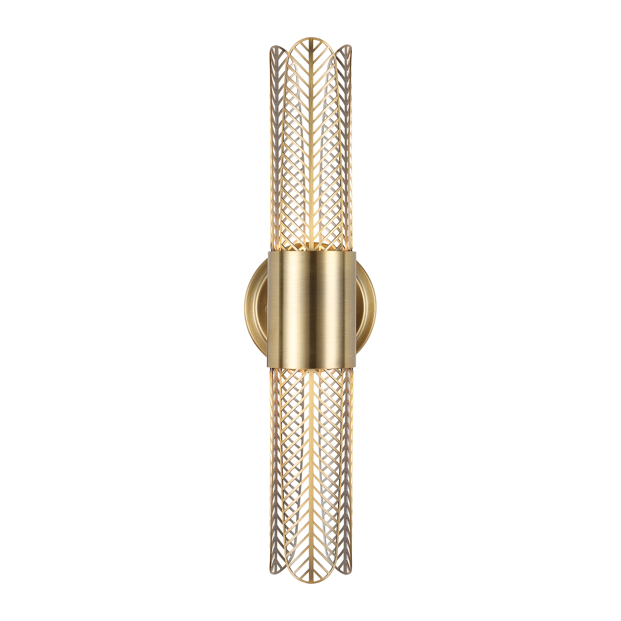 Cret 2 Light LED Brass Sconce - Image 3