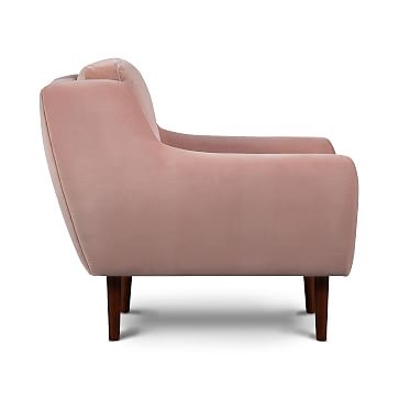 Rory Chair Pink Velvet Walnut - Image 2