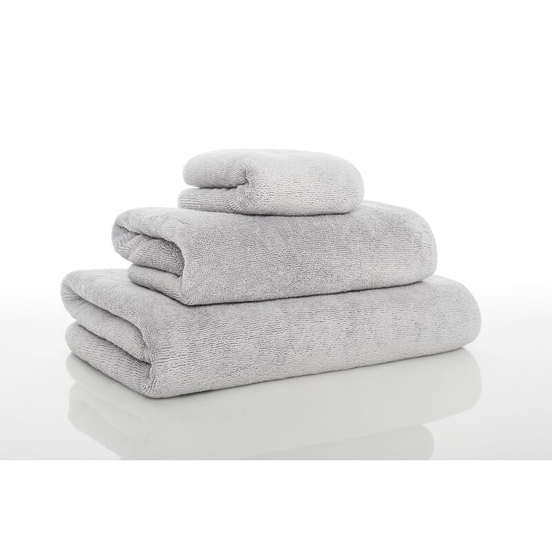 Graccioza Spa Sponge 100% Cotton Hand Towel Color: Silver - Image 0