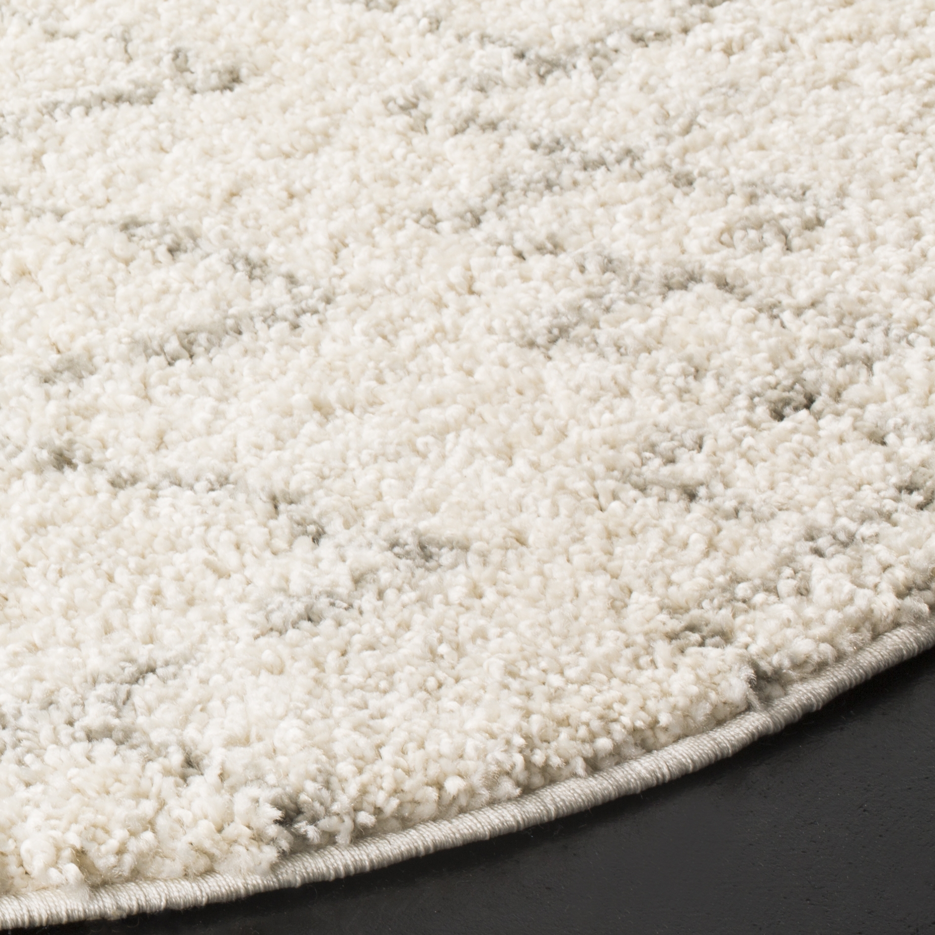 Arlo Home Woven Area Rug, BER165C, Cream/Light Grey,  5' 1" X 5' 1" Round - Image 2