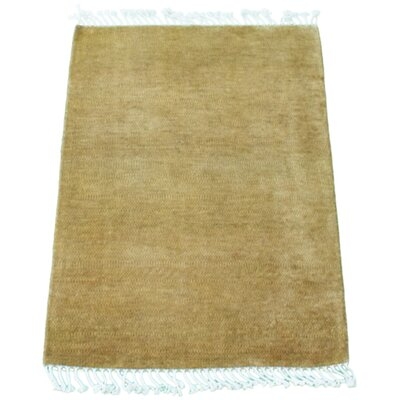 One-of-a-Kind Ayslinn Hand-Knotted New Age Gabbeh Beige 2'8" x 4'1" Wool Area Rug - Image 0