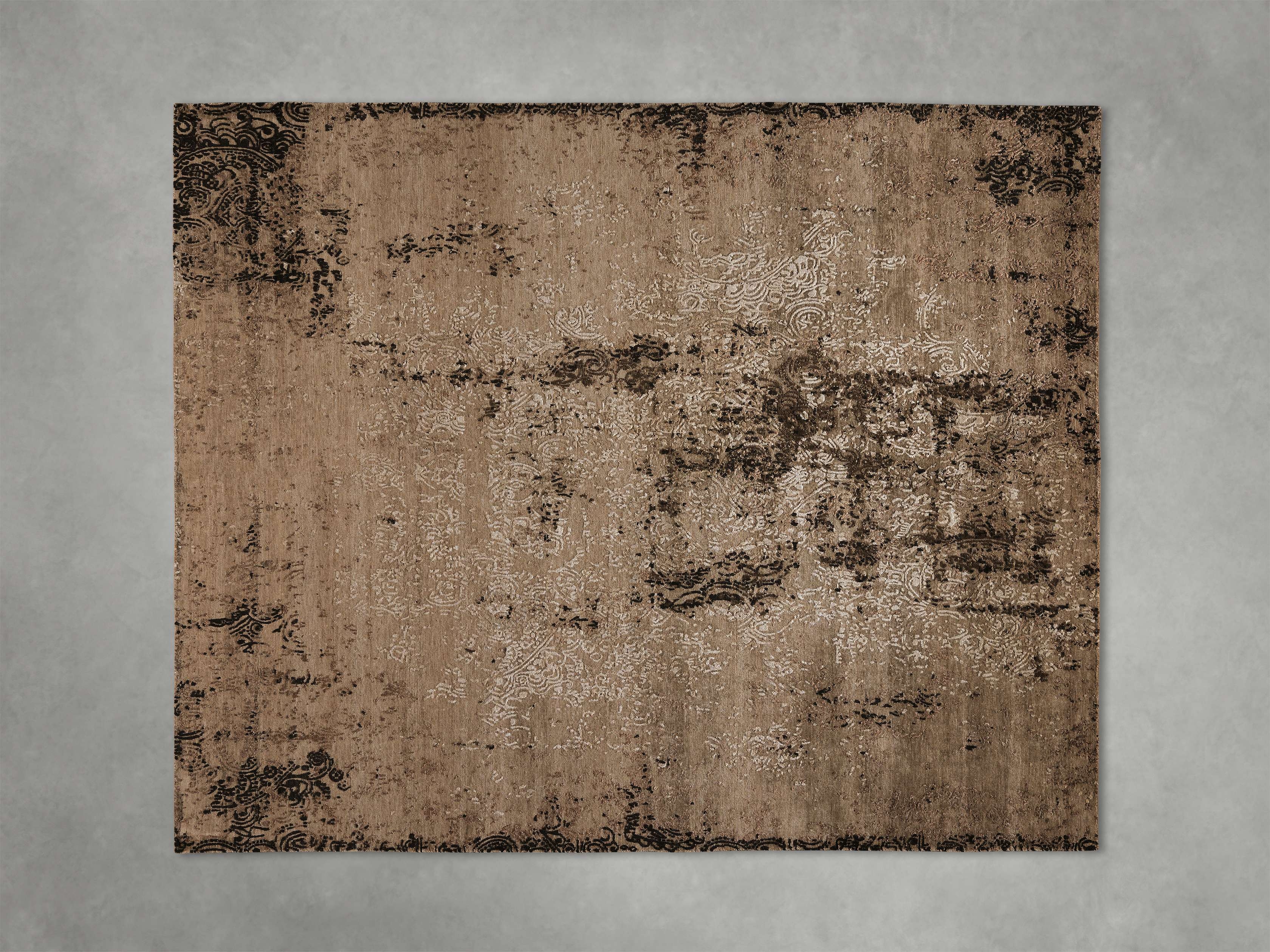 Holland Hand-Knotted Rug in Brown Rayon 8' X 10'   - Image 0