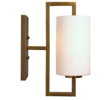 Cynthia Wall Sconce, Antique Brass and Gray Frosted Glass - Image 5